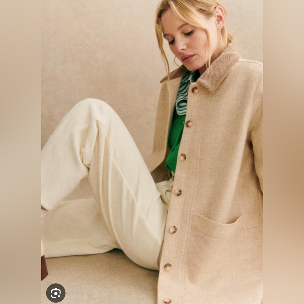 Sezane Beige and Brown Jacket